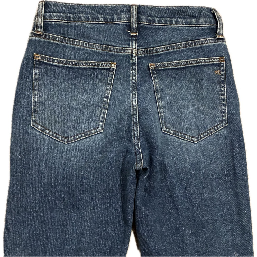 Madewell Jeans Women’s 26 Blue Mid Rise Kick Out Ankle Raw Hem LIKE NEW! - Picture 8 of 10